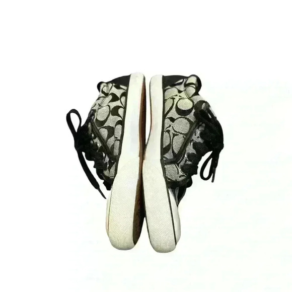 COACH Barrett II Monogram Signature C Black Gray Sneaker Size 7.5W Grey low top - Picture 9 of 13